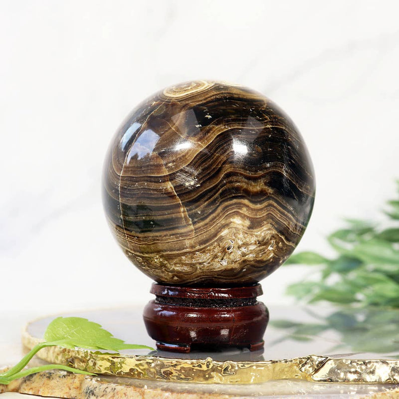 Chocolate Calcite Sphere (Medium)