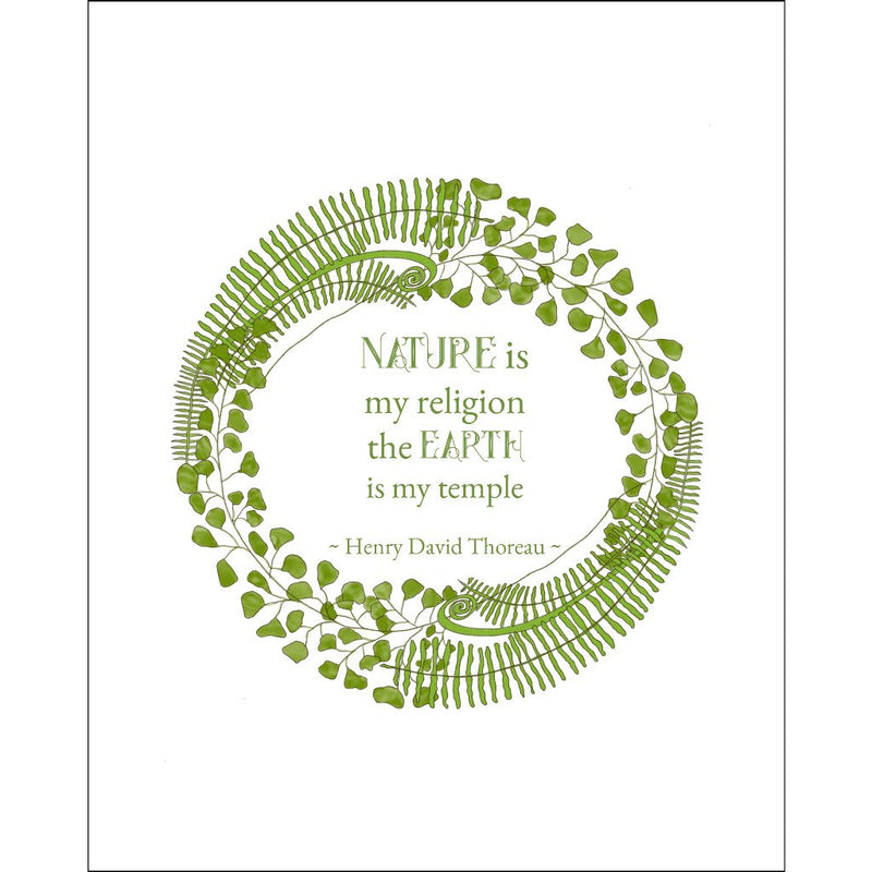 8x10-inch Forest Art Print, Religion Quote
