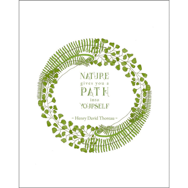8x10-inch Forest Art Print, Path Quote