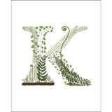 8x10-inch Forest Letter K Art Print