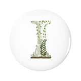 Letter I Forest Art Pin-back Button, 1.25-inch