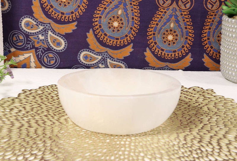 Selenite Large Offering Bowl | Selenite Healing Crystal 6"