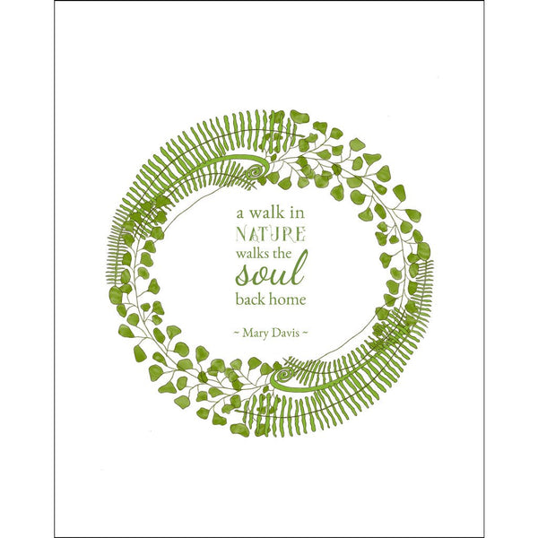 8x10-inch Forest Art Print, Walk Quote