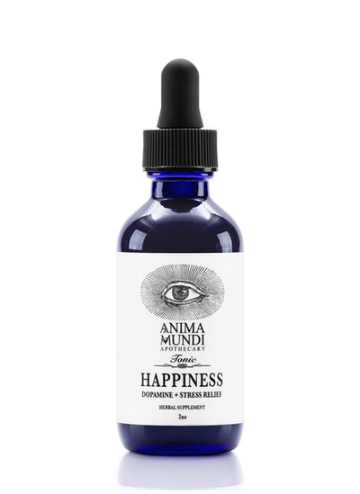 This all organic and wildcrafted happiness tonic may help stabilize hormone function, serotonin and dopamine, as well as provide a soothing effect on the nervous system. The formula is a mix of adaptogens, such as rhodiola and ashwagandha, with powerfully supporting happy herbs** like st. johns wort, mucuna and albizzia. These herbs together create a synergistic powerhouse that can relieve stress, anxiety and depression. 