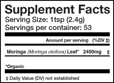 MORINGA | Organic Master Mineralizer + Daily Multivitamin Powder | 4.5 oz.