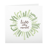 Live Every Moment 5x5-inch Square Notecard, Pack of 10