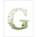 8x10-inch Forest Letter G Art Print