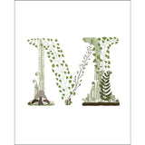 8x10-inch Forest Letter M Art Print