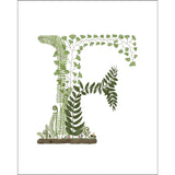 8x10-inch Forest Letter F Art Print