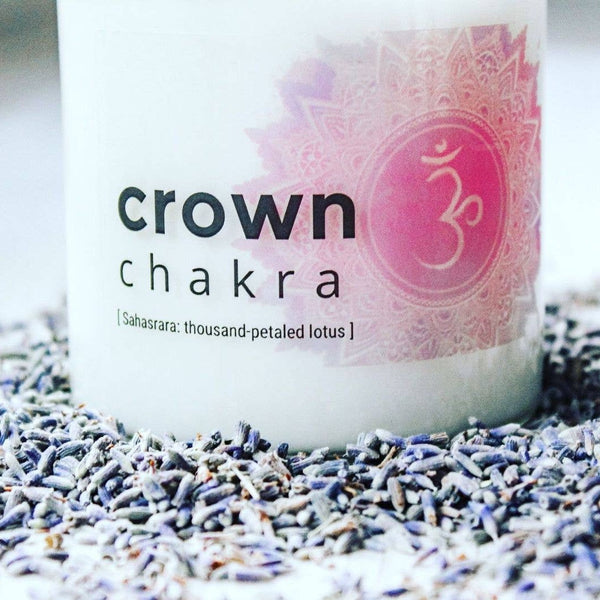 Crystal Candle Crown Chakra | Crystal Candle for Seventh