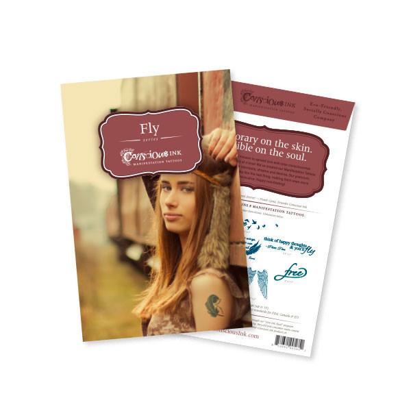8-pc. Conscious Ink Fly Manifestation Tattoo Intention Pack