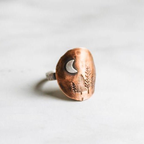 Nature Inspired Copper Tree Ring