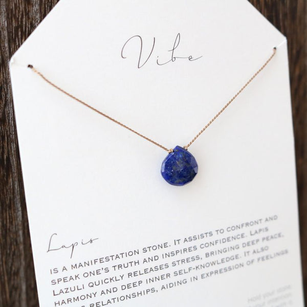 Vibe Single Stone Necklace | Lapis