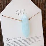 Vibe Single Stone Necklace | Aquamarine